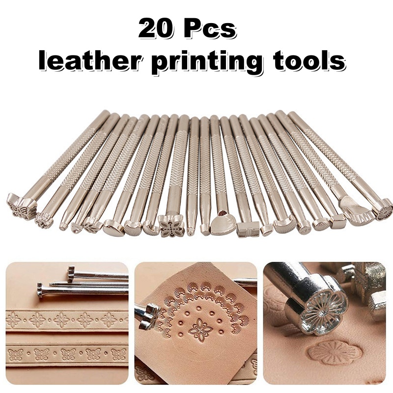 Leather Work Organiser - 20 Peças de Ferramentas para Estamparia