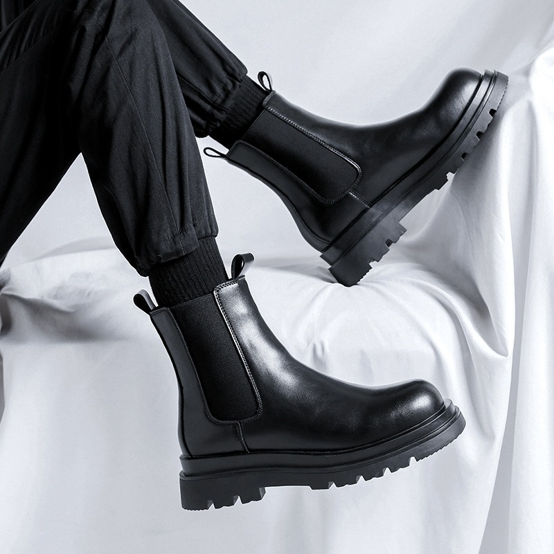 Leather Work Fabric - Britânico 2025 botas de couro masculinas