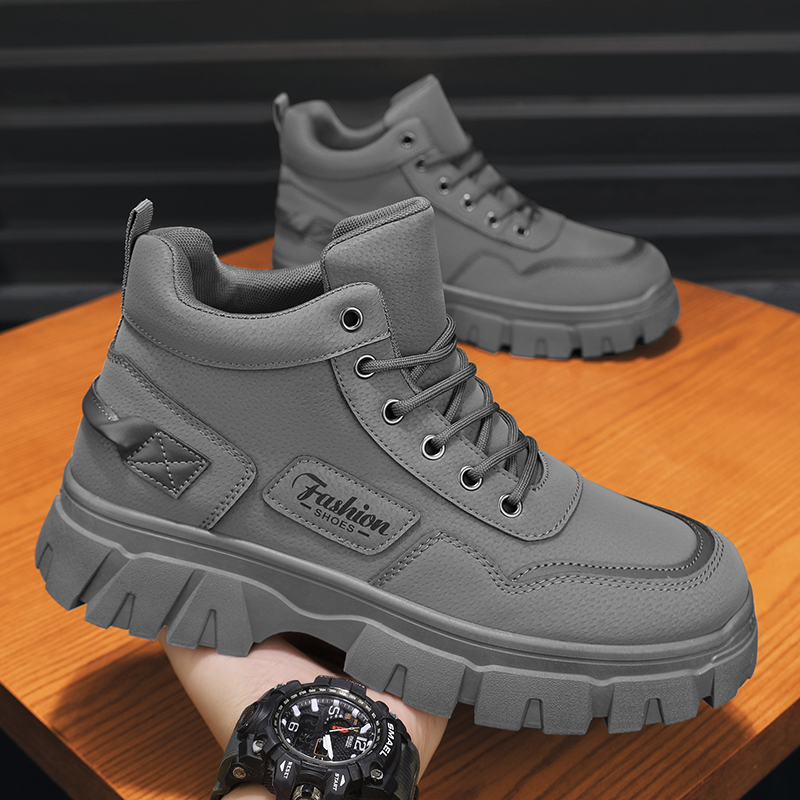 Leather Work Fabric - Botas de Caminhada Masculinas para Outono,
