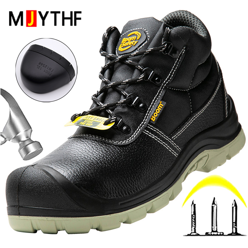 Leather Work Fabric - Botas de Trabalho Indestrutíveis para Homens,