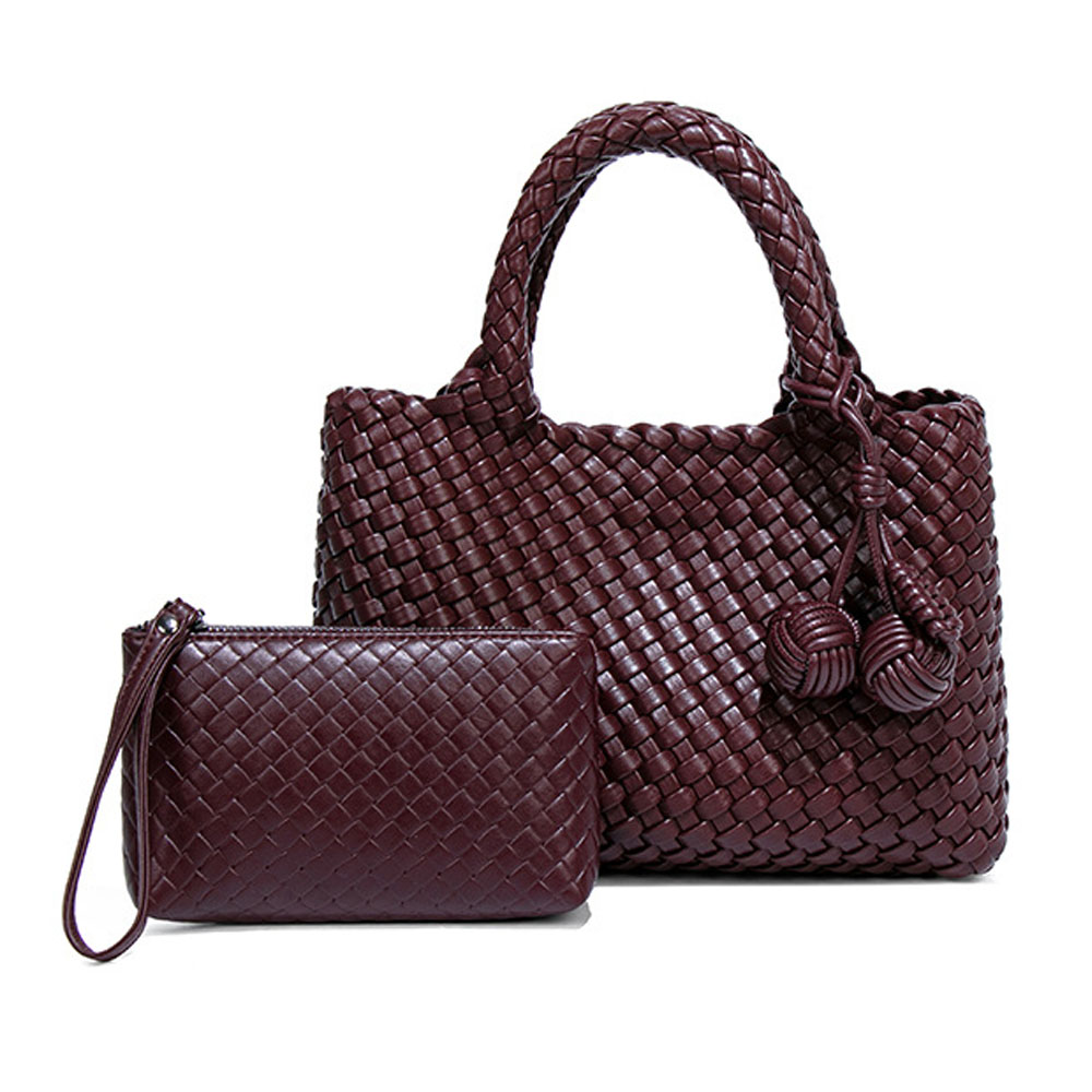 Leatherwork Wallet - Bolsa Shopper Tecida Elegante com Alça