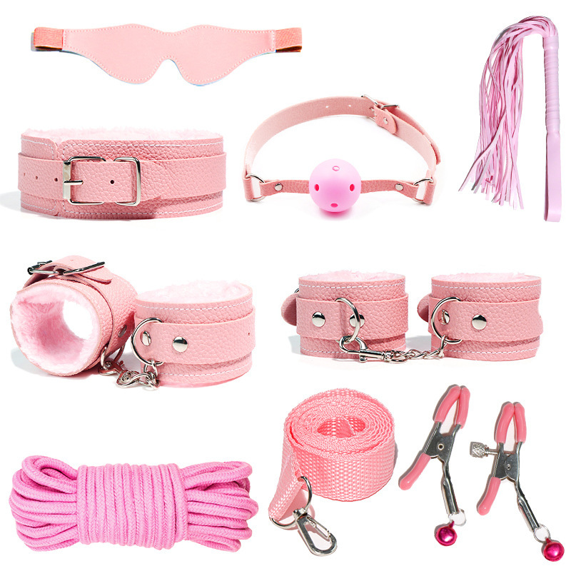 Leatherwork Kit - 6-10 pçs/set bondage sexual algema chicote