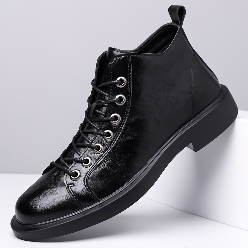 Leather Work Fabric - Botas de Couro Retro Britânicas para