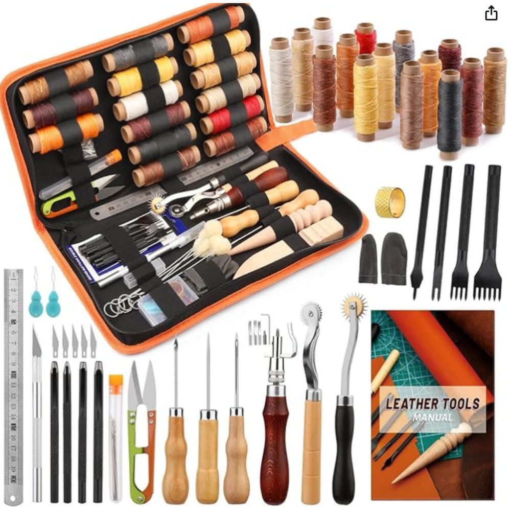 Leatherwork Beginner Tools - Ferramentas de trabalho de couro prático