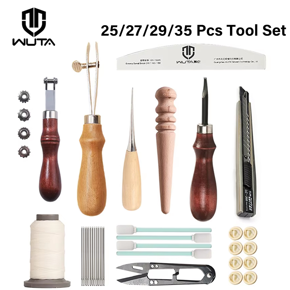 Leatherwork Beginner Tools - Wuta kit de ferramentas artesanais de