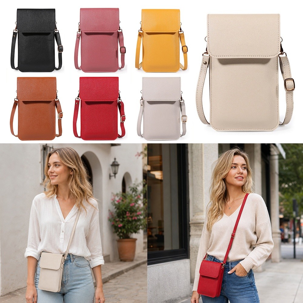 Leatherwork Wallet - Bolsa de Telefone em Couro PU