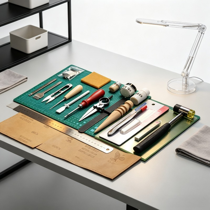 Leatherwork Beginner Tools - Kit Inicial Profissional para Trabalhos em