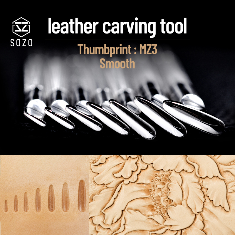 Leather Work Organiser - Sela Fazendo Carving Stamps, aço inoxidável