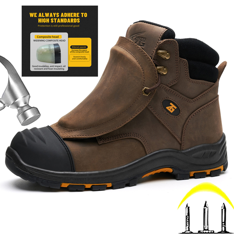 Botas de segurança de couro ge - Leather Work Fabric avaliação e preço