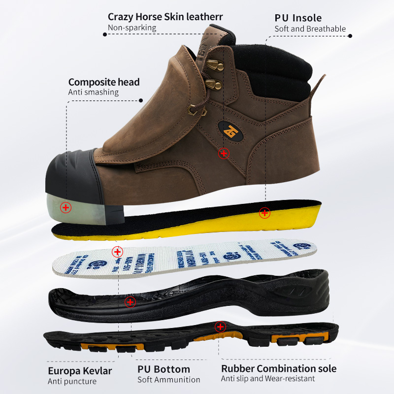 Botas de segurança de couro ge - Leather Work Fabric avaliação e preço