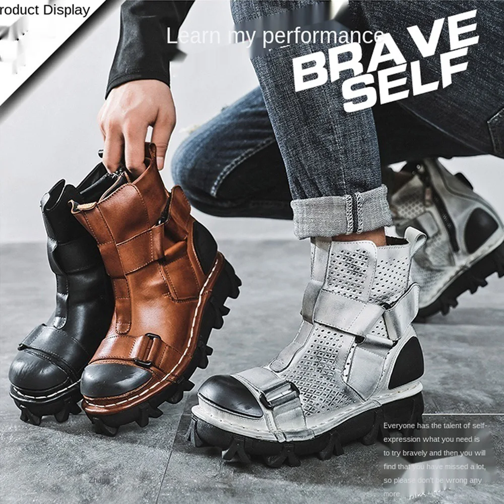 Botas de motocicleta de couro  - Leather Work Fabric avaliação e preço