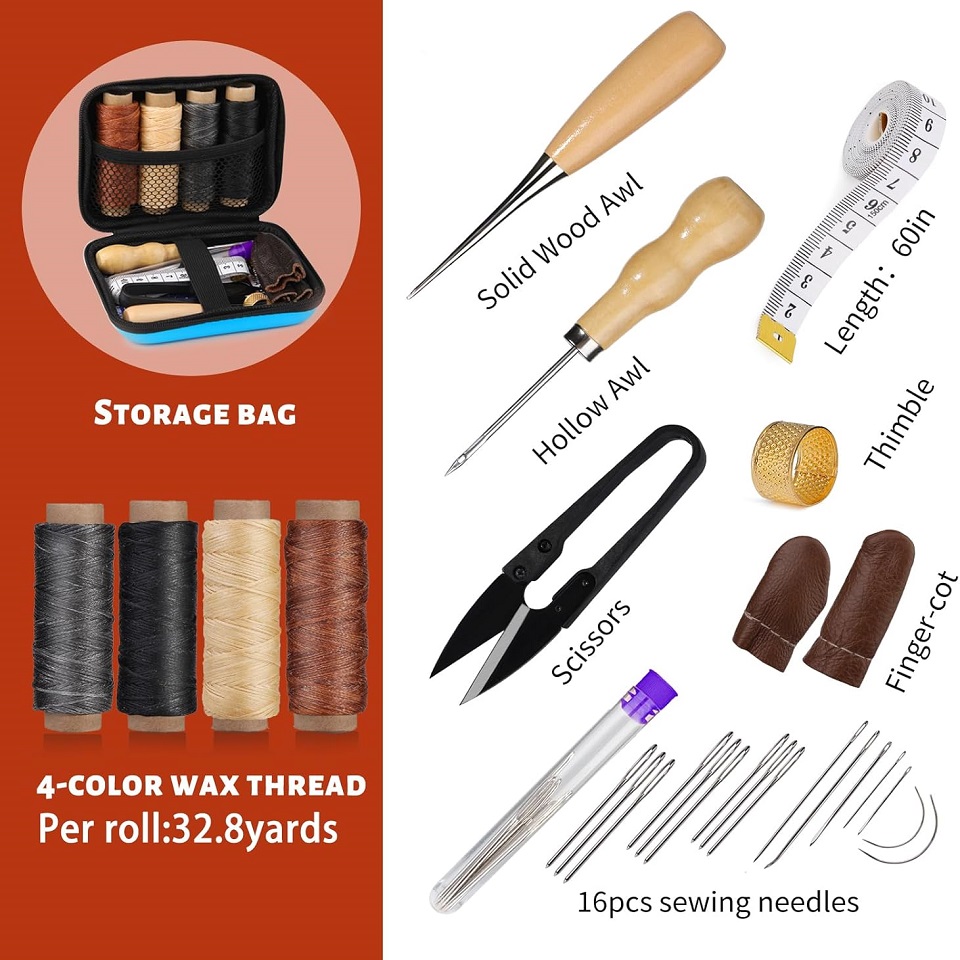 Buddur kit de ferramentas de c - Leatherwork Kit avaliação e preço