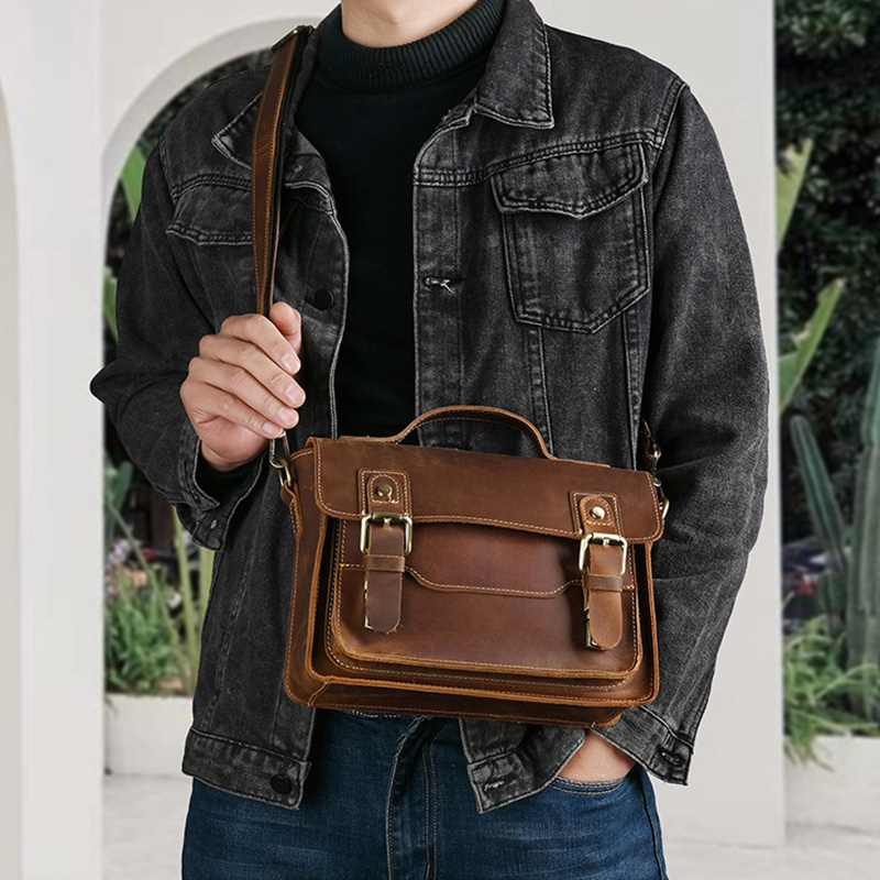 Bolsa mensageiro de couro genu - Leatherwork Wallet avaliação e preço
