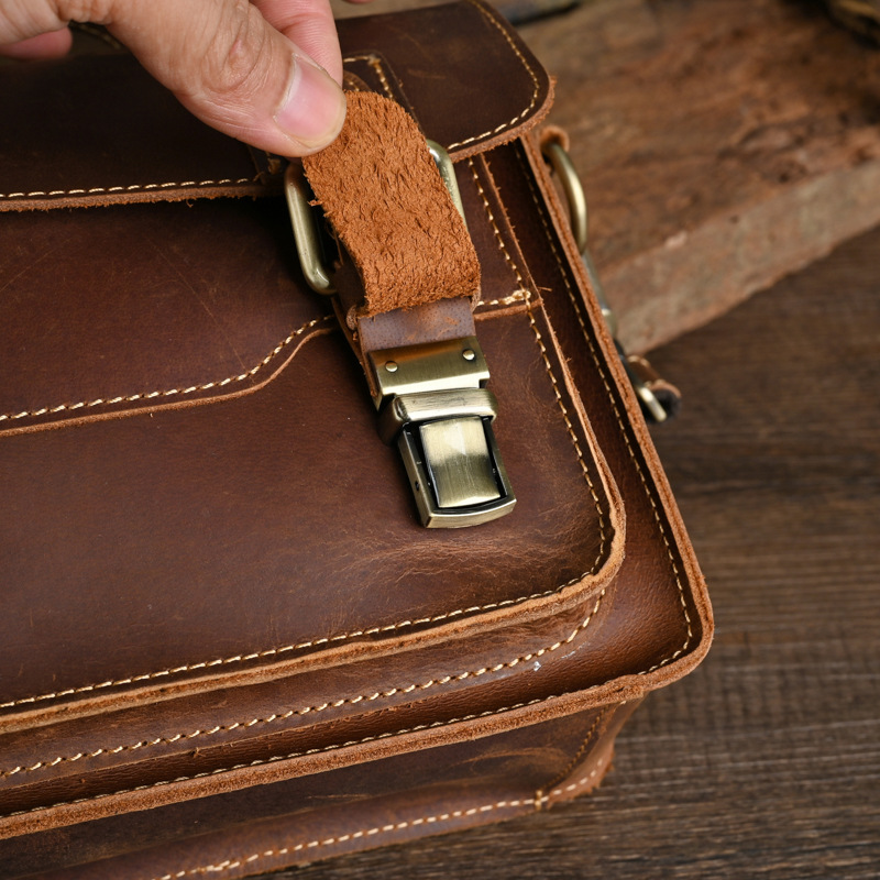 Bolsa mensageiro de couro genu - Leatherwork Wallet avaliação e preço