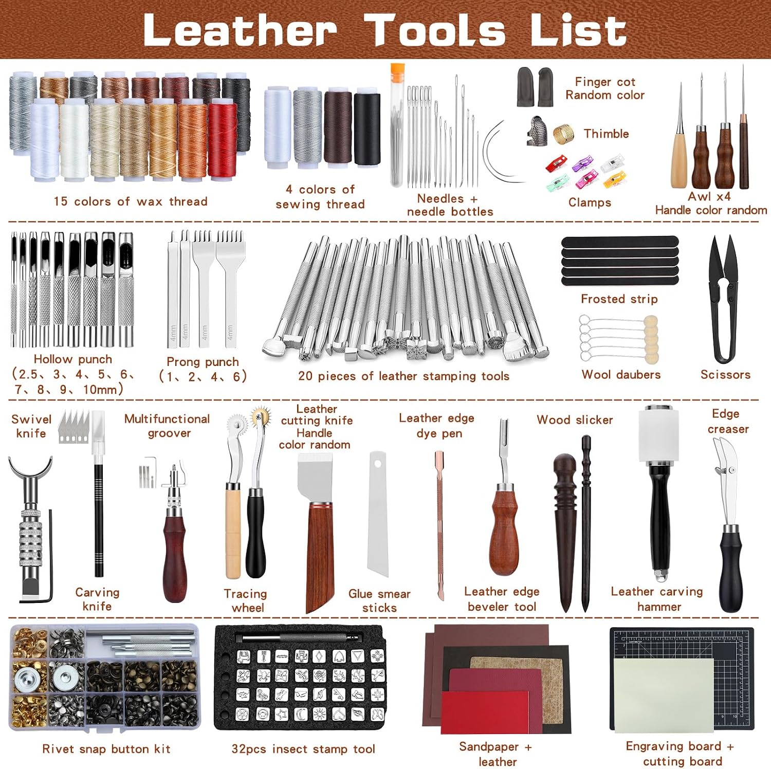 Kit de Ferramentas para Trabal - Leatherwork Kit avaliação e preço