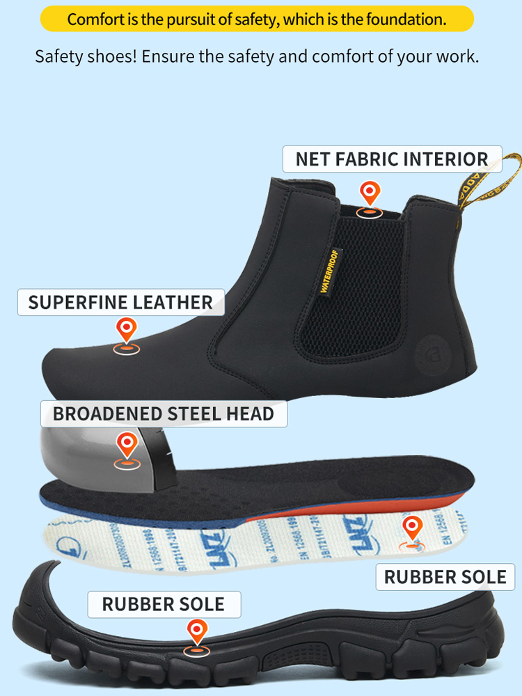 Botas de trabalho à prova d'ág - Leather Work Fabric avaliação e preço