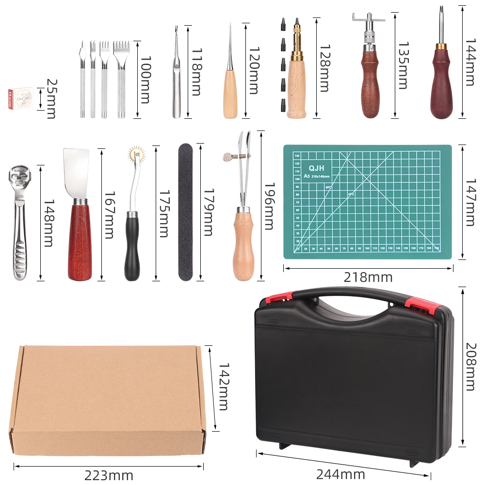 Kit de Ferramentas para Artesa - Leatherwork Beginner Tools avaliação e preço