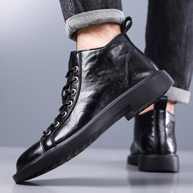 Botas de Couro Retro Britânica - Leather Work Fabric avaliação e preço