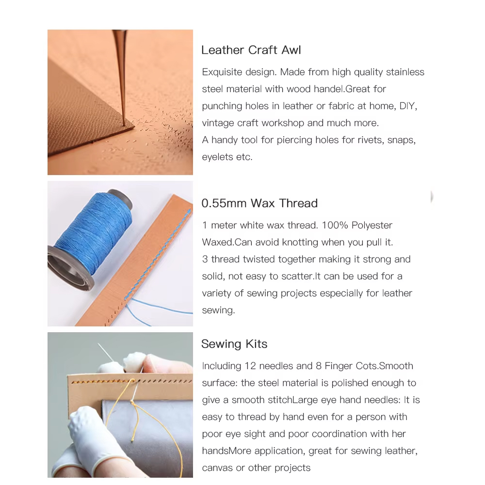 Wuta kit de ferramentas artesa - Leatherwork Beginner Tools avaliação e preço