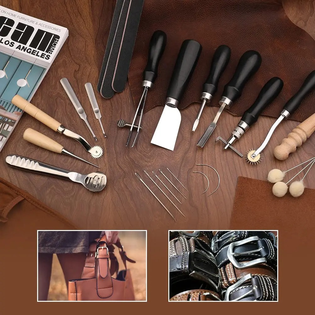 Fenrry 37 peças ferramentas de - Leatherwork Beginner Tools avaliação e preço