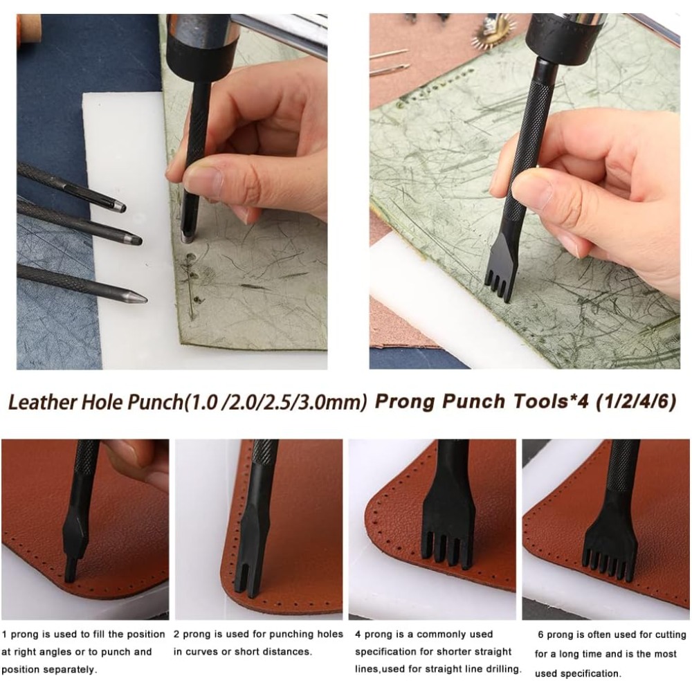 Kit Prático de Ferramentas par - Leatherwork Beginner Tools avaliação e preço