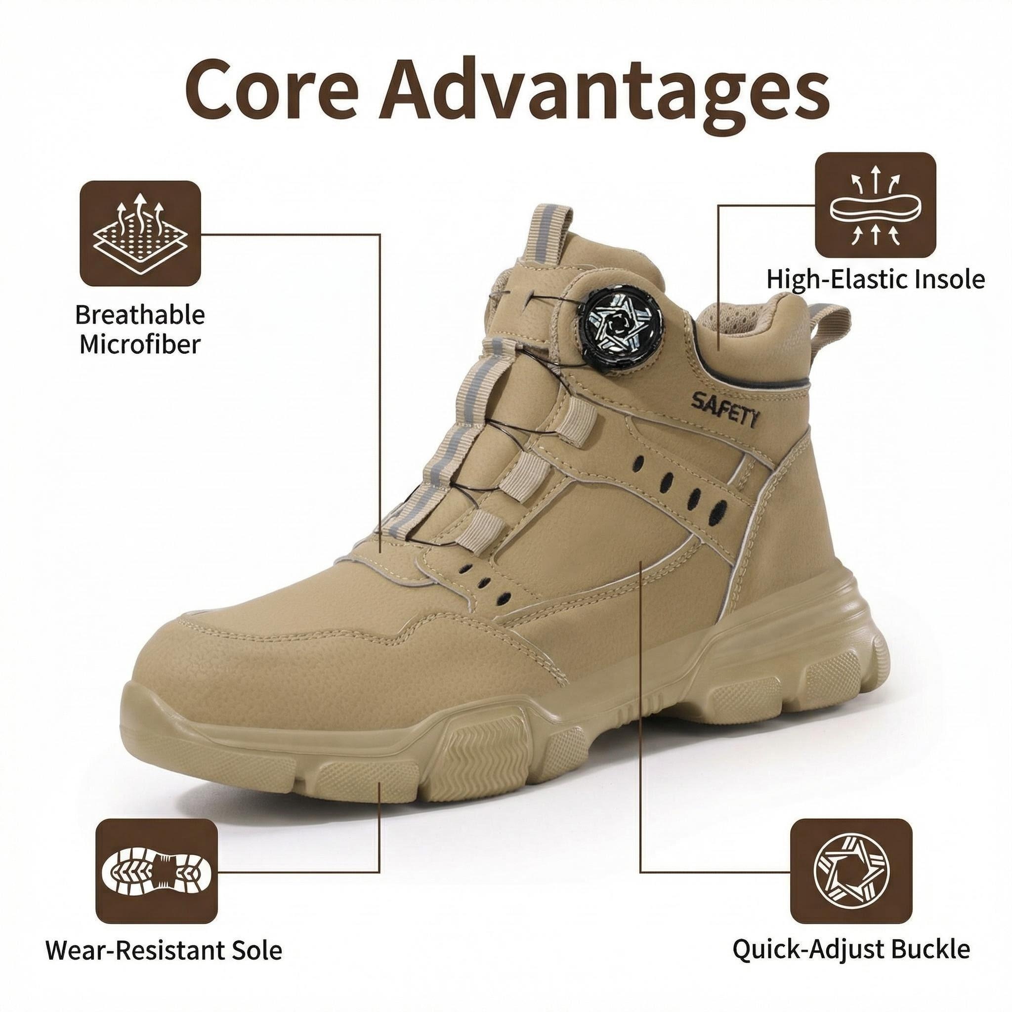 Botas de Segurança em Couro Re - Leather Work Fabric avaliação e preço